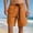 Orange, variant on Men's Solid Buckle Belt Casual Shorts, Multi Zipper Pockets, Stylish Outdoor Daily Shorts Gray XXXL