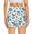 thumbnail image 4 of Goofa Bears and Tropical Leaves Printed Women 2 in 1 Running Shorts,Quick Dry Athletic Workout Shorts,High Waisted Athletic Shorts with Liner Pockets-Medium, 4 of 9
