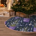 thumbnail image 5 of Sikiie Lavender Flowers Nativity Christmas Tree Skirt, Jesus Christian Winter Holiday Tree Mat Decoration(30-48IN)30", 5 of 6