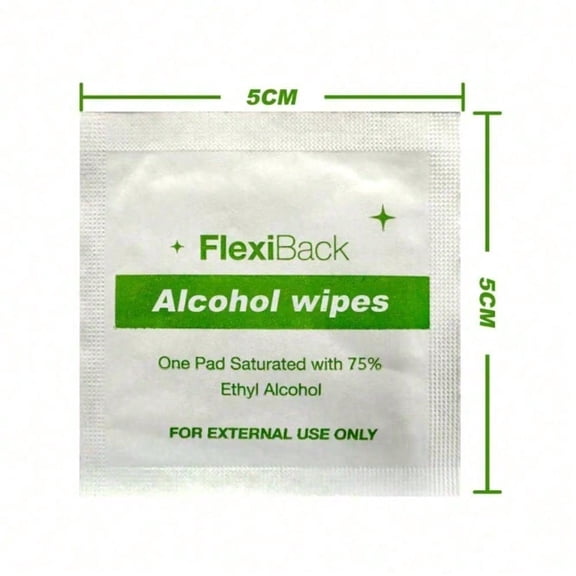 Alcohol wipes, for single use, in individual packaging, 1 box, 100 pieces of disinfectant wipes, convenient to carry.