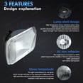 thumbnail image 5 of 7x6 Inch Rectangle Housing H4 LED Headlight Bulbs for Nissan Pickup Hardbody 1995-1997, 5 of 16