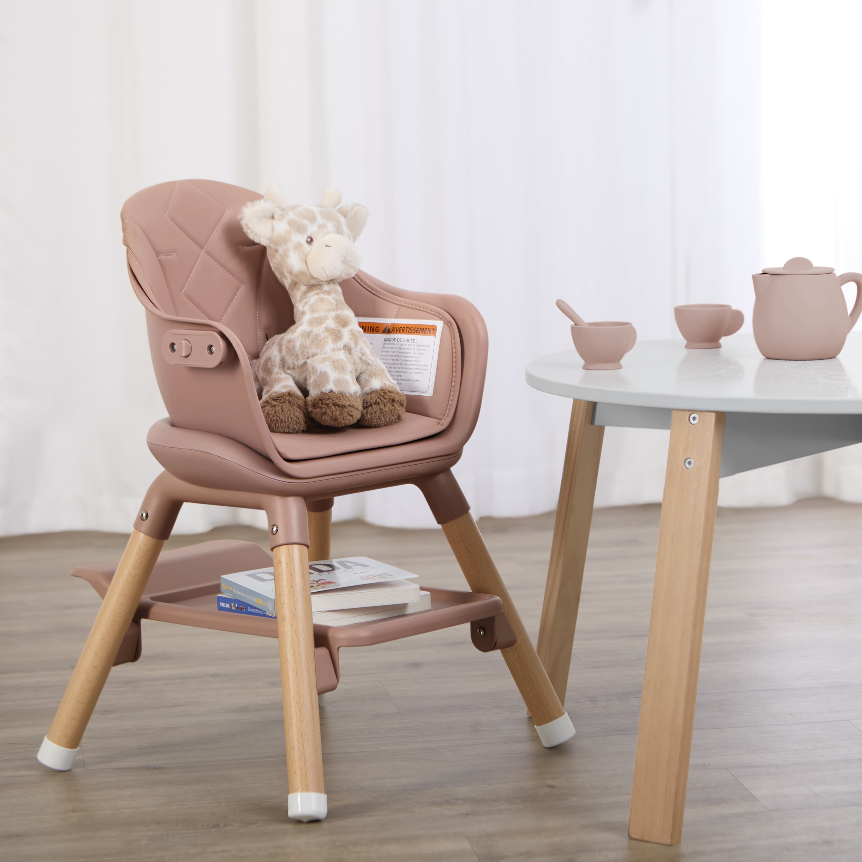 Dream On Me Nibble Nest 3-in-1 Highchair, Pink
