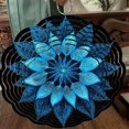 thumbnail image 4 of HELLOYOUNG 10inch Mandala Flower Metal Wind Chime Atmosphere Pendants - Durable Hanging Spinner with Blue & Golden Design for Indoor/Outdoor Garden and Patio Decor.Wind Chime, 4 of 10