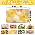 thumbnail image 3 of FURNIX Cute Sunflower Bath Mat,Yellow 23X16In Plush Non Slip Door Mat,Soft Fluffy Absorbent Polyester Mat,Machine Washable Quick Dry,Home Anti Slip Decorative Rug,Aesthetic Funny Decor Rug, 3 of 4