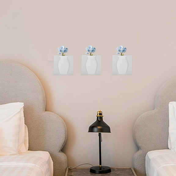 NICEXMAS White Silicone Wall Hanging Vase for Modern Home Decor and Stylish Plant Display