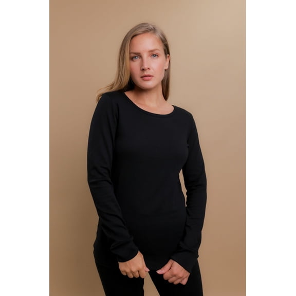 Women's Thermal Base Layer Long Sleeve Tee Size: 4 | Color: Black