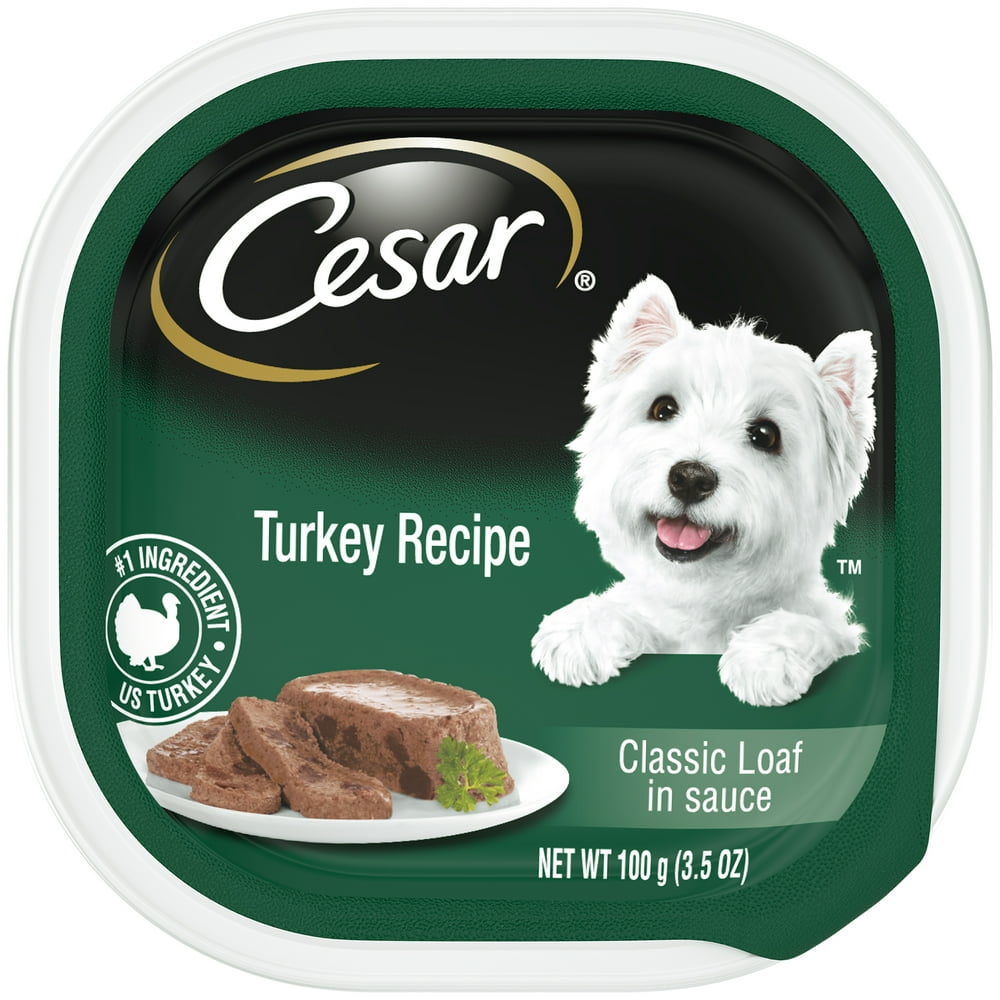 Cesar Classic Loaf in Sauce Turkey Recipe Dog Food, 3.5 oz Walmart