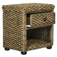 thumbnail image 3 of SAFAVIEH Musa Braided Brown Wash Wicker Nightstand With Drawer Brown Wash, 3 of 7