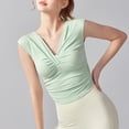 thumbnail image 4 of Hvot&aat Women's Sexy V Neck Slim Fit T Shirt Soft Sleeveless Twist Front Blouse Summer Solid Color Wrap Tops, 4 of 6