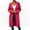 Rose red, variant on Winter Hooded Cardigan Sweater Coat Women Oversized Chunky Knit Open Front Long Outwear