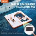 thumbnail image 2 of VEVOR Inflatable Floating Dock, 10x10FT Inflatable Dock Platform with 4*7FT Trampoline Mesh Pool, Non-Slip Floating Platform Water Mat with Portable Bag & Detachable Ladder for Pool Beach Relaxation, 2 of 9
