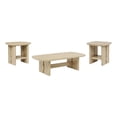 thumbnail image 1 of Coaster Kailani 3-Piece Coastal Wood Coffee and End Table Set in Beige Oak, 1 of 11