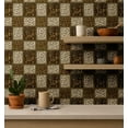 thumbnail image 4 of S4Sassy Peel & Stick Vinyl Wallpaper, Mosaic Tile Wallpaper Contact Paper Waterproof - Green, 25"x120" ,Textured Finish, Removable Wall Covering for Bedroom, Living Room, Entryways, 4 of 8