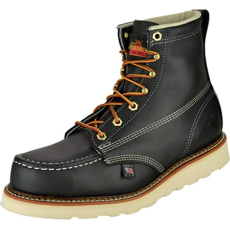 Thorogood Work Boots Mens Goodyear Welt Moc Toe Wedge 8 Black 804-6201 ...