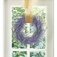 thumbnail image 2 of Corona de flores artificiales, corona de lavanda, primavera verde Artificial, guirnalda para puerta delantera, decoración de pared de ventana, 45cm, 2 of 5