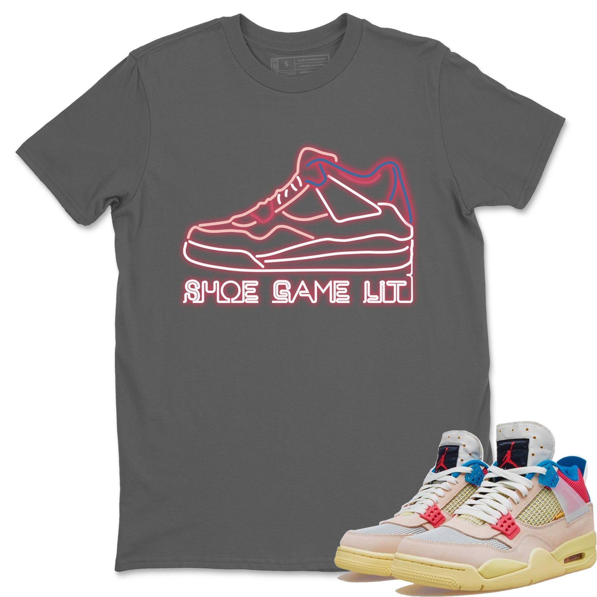 gray and pink jordan shirt