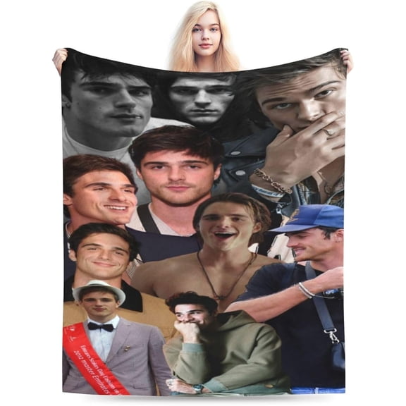 Blanket Jacob Elordi Soft and Comfortable Wool Fleece Throw Blankets Gift for Home Decoration Sofa Office car Camping Yoga Travel Home Decoration Cozy Plush Beach
