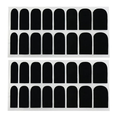 2 Sets Black Full Cover Nail Art Sticker Manicure Decals Foil Wraps