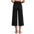 thumbnail image 2 of Pantalones capri de yoga para mujer, estilo lounge, con cintura alta, para entrenamiento y control del abdomen, 2 of 3