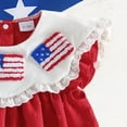thumbnail image 5 of Staki Toddler Baby Girl 4th of July Outfit American Flag Bowknot 4th of July Dress Kids Girls Fourth of July Clothes,12-18 Months, 5 of 8