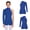 Blue, variant on Girls Shiny Sequins Oblique Shoulder Gymnastics Leotard Shorts Biketard Bodysuit Jumpsuit Size 6-16 Blue 8