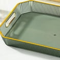 thumbnail image 3 of Modern Rectangular Decorative Tray Cosmetic Storage Household with Handles Jewelry Tray for Coffee Table Living Room Bathroom Countertop Green, 3 of 8