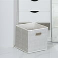 thumbnail image 5 of Household Essentials 6 ct Open Fabric Cube Storage Bins, White Mix, 5 of 5