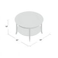 thumbnail image 6 of Pemberly Row Round Wood Coffee Table with Glass Top in Dark Espresso, 6 of 6