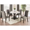 thumbnail image 6 of Furniture of America Rossas Wood 5-Piece Round Dining Table Set in Gray, 6 of 14