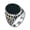 Gold Silver, variant on Men Stainless Steel Retro Gemstone Ring Oval Black Stone Ring Cocktail Party Ring Gold Silver Size 9