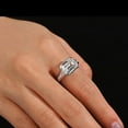 thumbnail image 3 of 5.53 Carat Emerald Cut Lab Grown Diamond Half Bezel White Gold Ring, 3 of 11