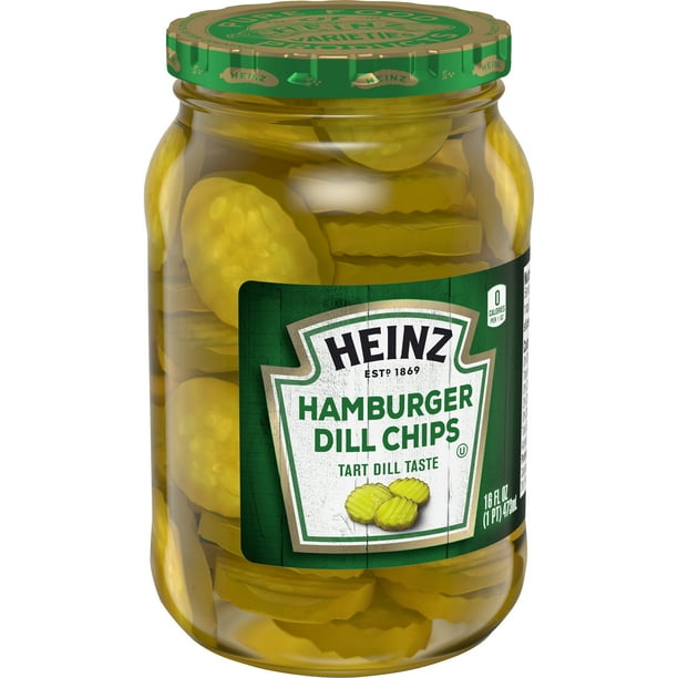 Heinz Hamburger Dill Pickle Chips 16 fl oz Jar