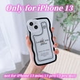 thumbnail image 2 of Compatible with iPhone 13 Case Clear with Design for Men Women Girls,Aesthetic Cute Wavy Soft Shockproof Cell Phone Cover for iPhone 13 6.1 Inch (Black), 2 of 11