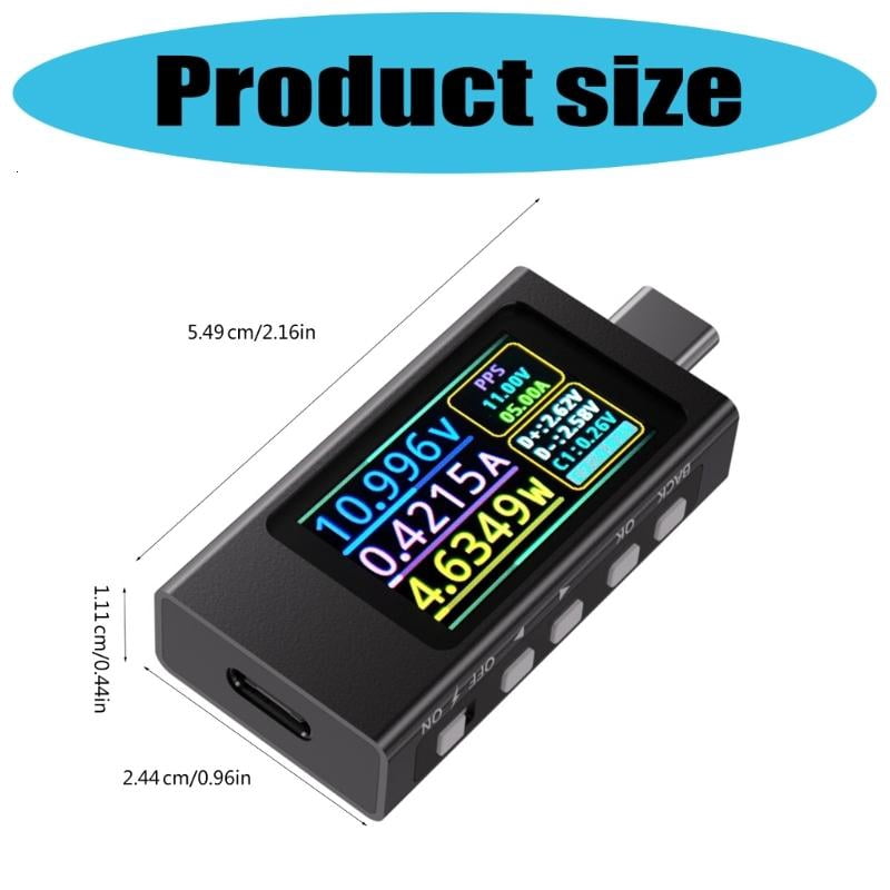 Digital Ammeter Voltmeter Type C Tester Protocol Analyzer Voltage Current Tester