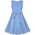 thumbnail image 3 of Sunny Fashion Girls Dress Color Block Contrast Bow Tie Party Dress 6, 3 of 10