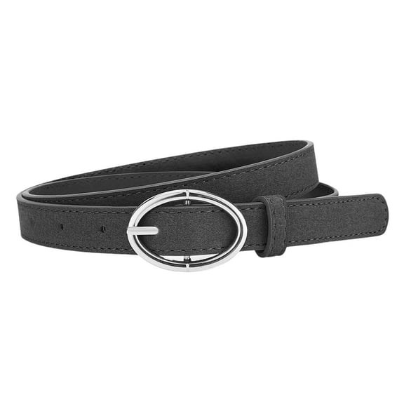 SWSMCLT Women's Faux Leather Adjustable Belts Fashion Spring Basic Buckle Winter Belt Vintage Casual Summer Black X-Small-Large