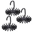thumbnail image 3 of 3 pcs Swivel Belt, Scarf Holder, Hook For Storage Wardrobes Black, 3 of 5