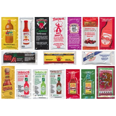Hot Sauce Packets Variety Pack 60-Count