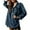 Sky Blue Fleece Jackets Clearance, variant on EOYWHK Women's Denim Jacket Distressed Retro Pullover Casual Button V Neck Blouse Loose Fit Long Sleeve Jean Jacket with Pocket