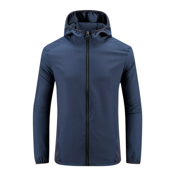 Njagoc3 Mens Waterproof Hooded Jacket, Regular Fit, Lightweight Fabric, Summer Outdoor & Rainy Day, Functional Performance Top