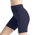 thumbnail image 3 of Ohufall Yoga Shorts fot Women High Waisted Tummy Control Workout Yoga Shorts Stretch Slim Fit Hip Lift Bottom Pant Solid Casual Seamless Gym Sport Leggings with Side Pockets, 3 of 5