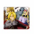 thumbnail image 1 of Cartera Fullmetals Alchemists, personajes de anime, delgada, doble, 1 of 1