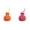 Pink 1PCS & Orange 1PCS, variant on 6/5/4/3/2/1pcs Party Colored Powder Balls,Party Graduation Color Powder Refillable Holi Color Combine Color Powder Fun Throwing Atmosphere Supplies,Used for Home School Holidays