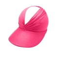 thumbnail image 4 of HONHUZH Summer Hats Womens Open Top Sun Visor Hat Wide Brim Ponytail Hole Outdoor Summer Cap, 4 of 5