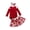 Red, variant on Fesfesfes Infant OnesiesKids Girls Ruffle Net Yarn Letter Print Short Skirt Bow Three-piece Set