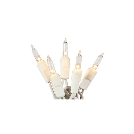 Set of 20 Battery Operated Clear Mini Christmas Lights - White