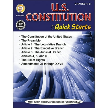 UPC: 9781622238279 | U.S. Constitution Quick Starts Workbook  Grades 4 – 12 (Paperback)