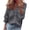 Gray, variant on Qiopertar Women Short Sleeve V-Neck Blouse Loose Plus Size Casual Shirts Ruffle Hem Solid Color Tops Spring Summer Fall Vacation Party Beach, White XXL