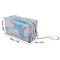 thumbnail image 2 of Unique Bargains 1 Pc Women Portable Heart Sequin Makeup Bag for Travel Vacation Wedding PU Blue, 2 of 3