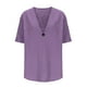 thumbnail image 4 of Vestidos Casuales Para Mujer, Blusas De Mujer De Moda Camisa de botones lisa de moda para mujer, blusa holgada con cuello en V para mujer, 4 of 6